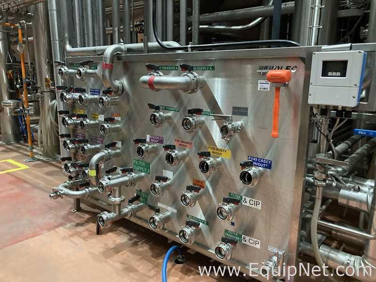 Used One Lot Of Three Rolec 8 Foot Stainless Steel Vessel Manifold Panels