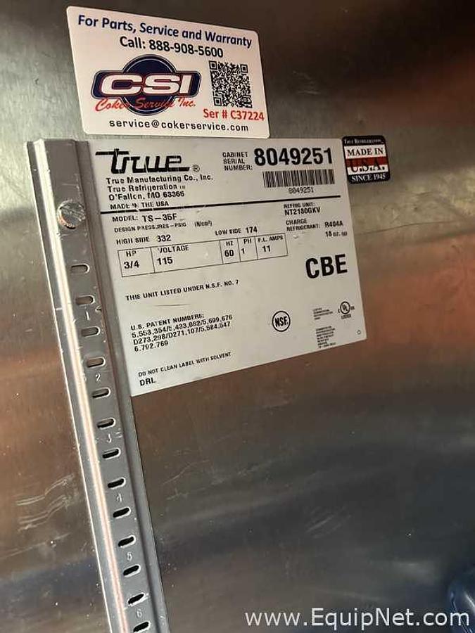 Used True TS-35F Two Section Reach In Refrigerator