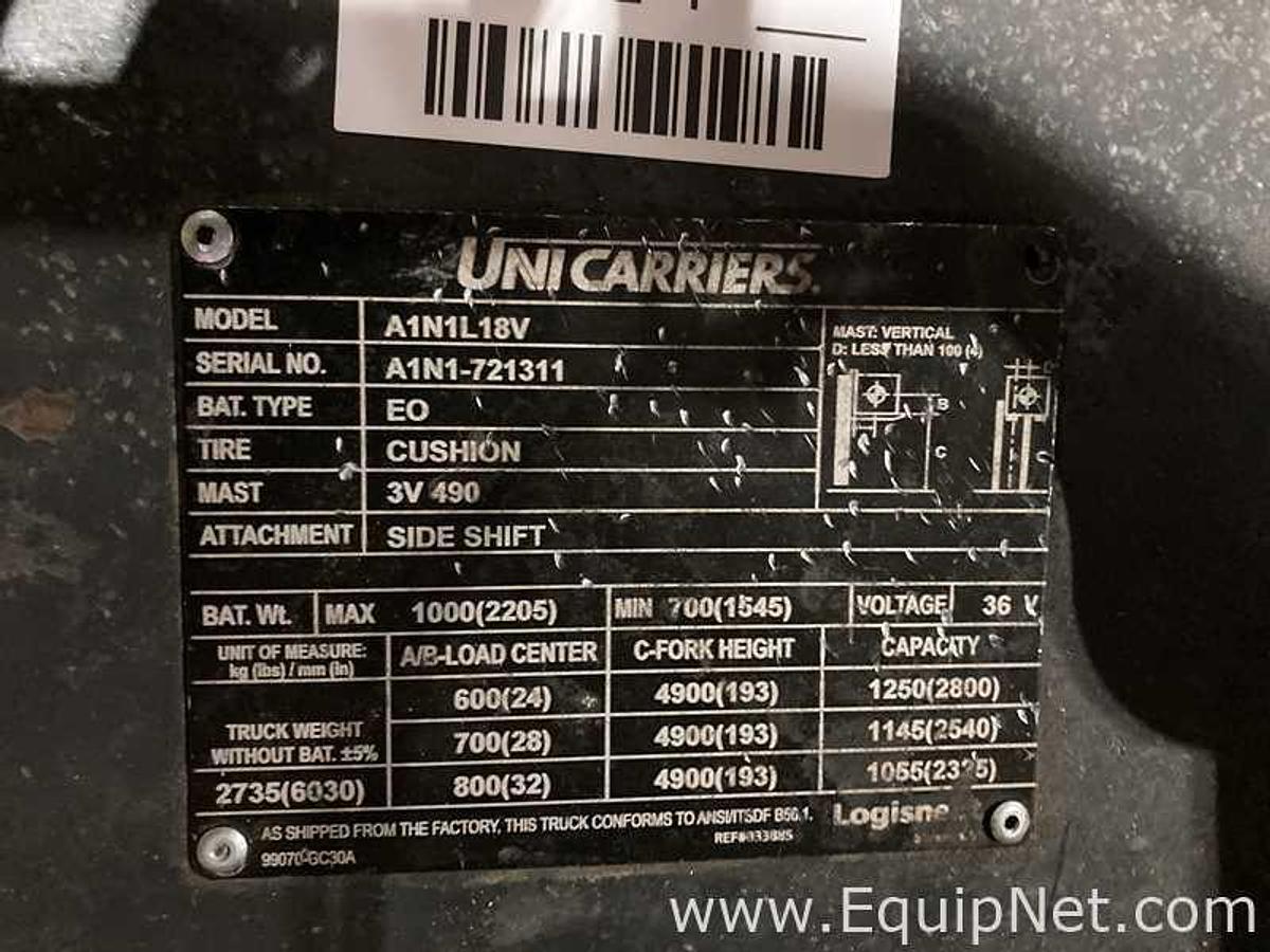 Used Nissan Unicarriers 2800 LB. Fork Lift Truck