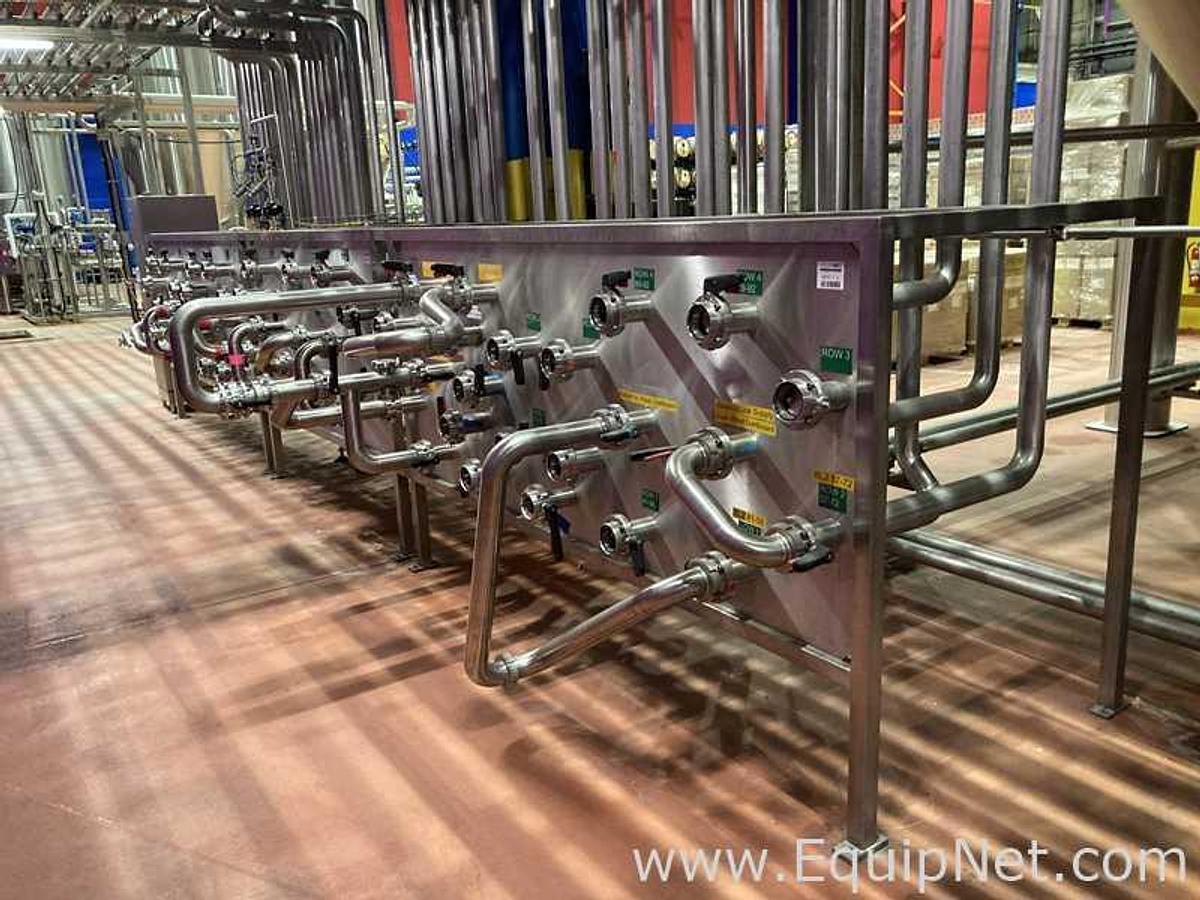 Used One Lot Of Three 8 Foot Stainless Steel Vessel Manifold Panels