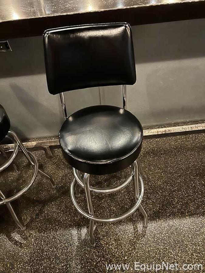 Used Lot of Eight Black Bar Stools