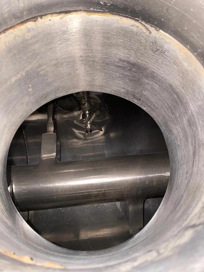 Used AMERICAN PROCESS SYSTEMS-PLOW BLENDER/MIXER WITH GEAR DRIVE AND MOTOR