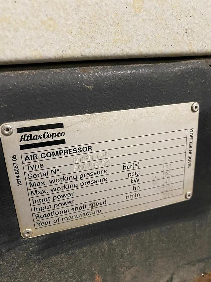 Used ATLAS COPCO-Rotary Screw Air Compressor