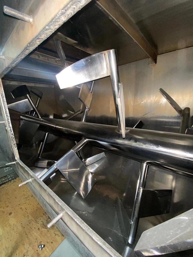 Used BABCOCK GARDNER LTD.-PLOW BLENDER/MIXER WITH GEAR DRIVE AND MOTOR