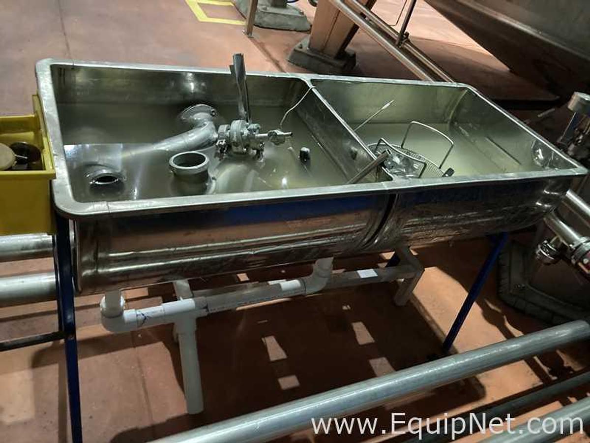 Used Two Compartment Stainless Steel  Wash Station