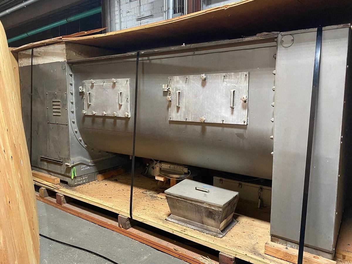 Used BABCOCK GARDNER LTD.-PLOW BLENDER/MIXER WITH GEAR DRIVE AND MOTOR