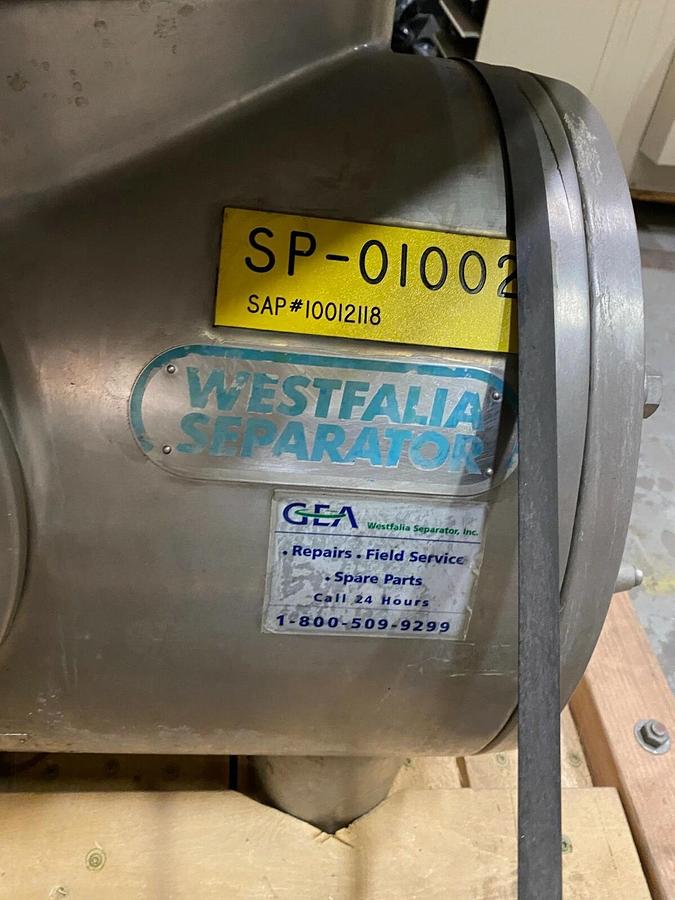 Used Westfalia Clarifier Centrifuge