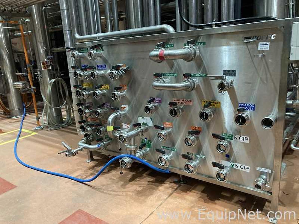 Used One Lot Of Three Rolec 8 Foot Stainless Steel Vessel Manifold Panels