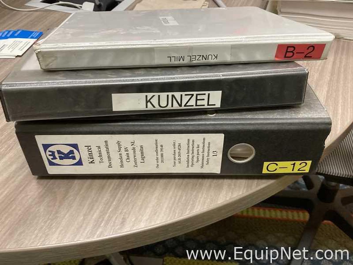 Used Brewery Grain Milling System Including Kunzel Six Roller Mill