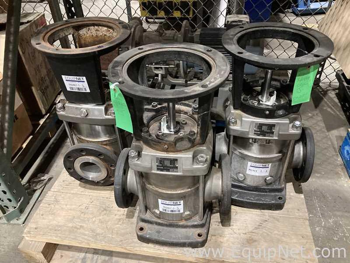 Used Lot Of Three REBUILT Grundfos Pumps Less Motors Type CRN45-1A-F-G-E-H00E Model B98439945P11511