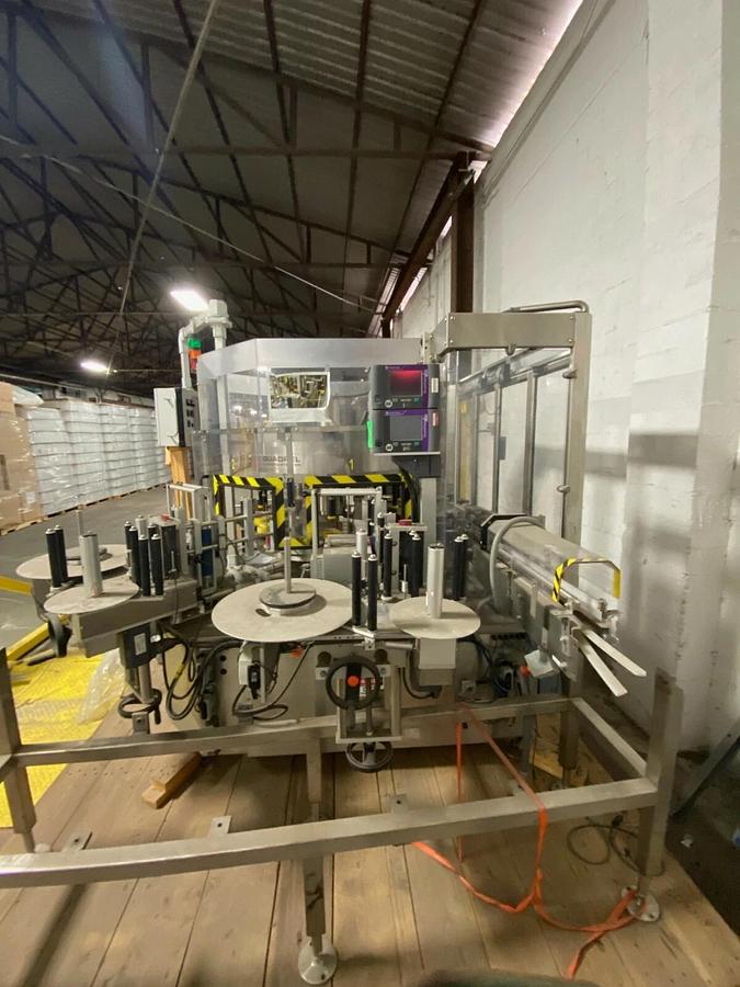 Used Quadrel Labeling System Rotary Labeler