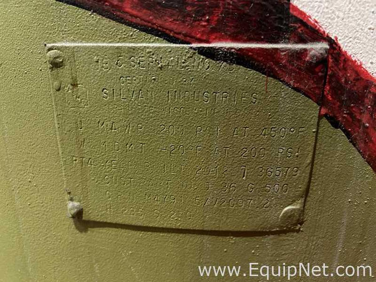 Used Silvan Industries Approx 400 Gallon Carbon Steel Receiver Tank