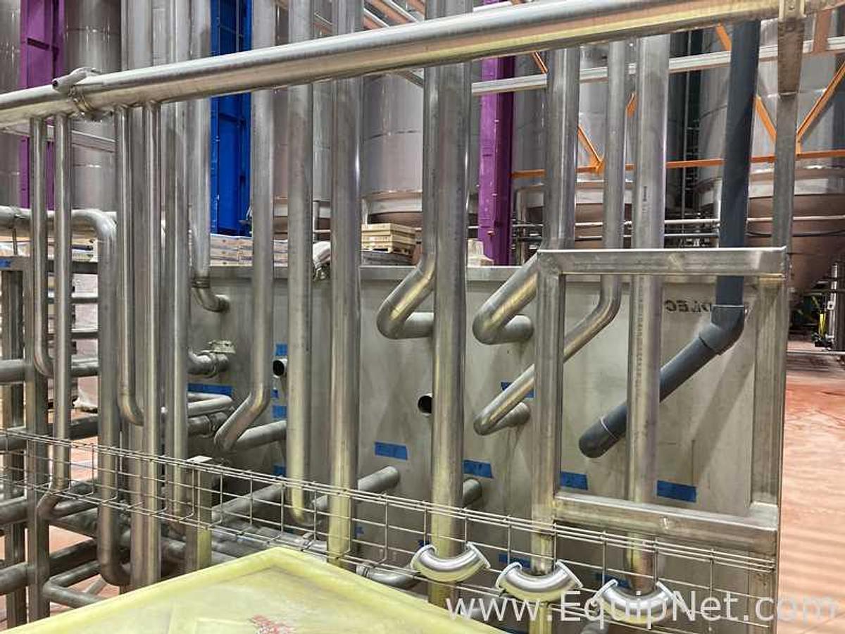 Used One Lot Of Three Rolec 8 Foot Stainless Steel Vessel Manifold Panels