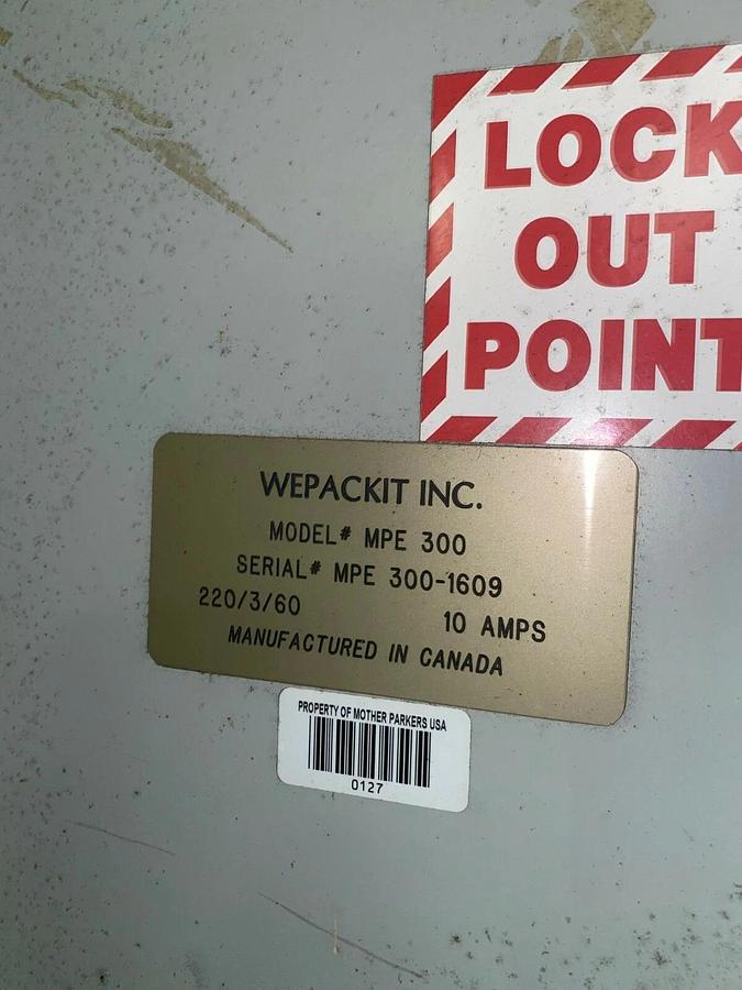 Used WEPACKIT INC.-Tape Case Erector Packaging System