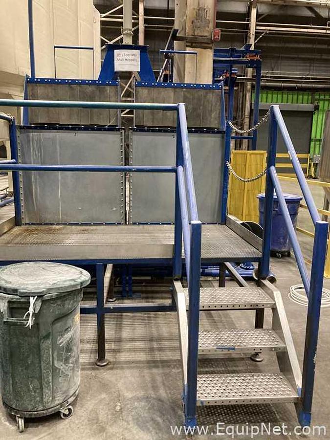 Used Brewery Grain Milling System Including Kunzel Type 6 Roller Mill