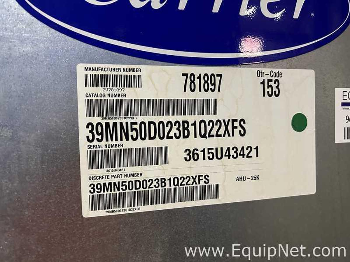 Used Carrier 39MN50D023B1Q12XFS Air Handler System
