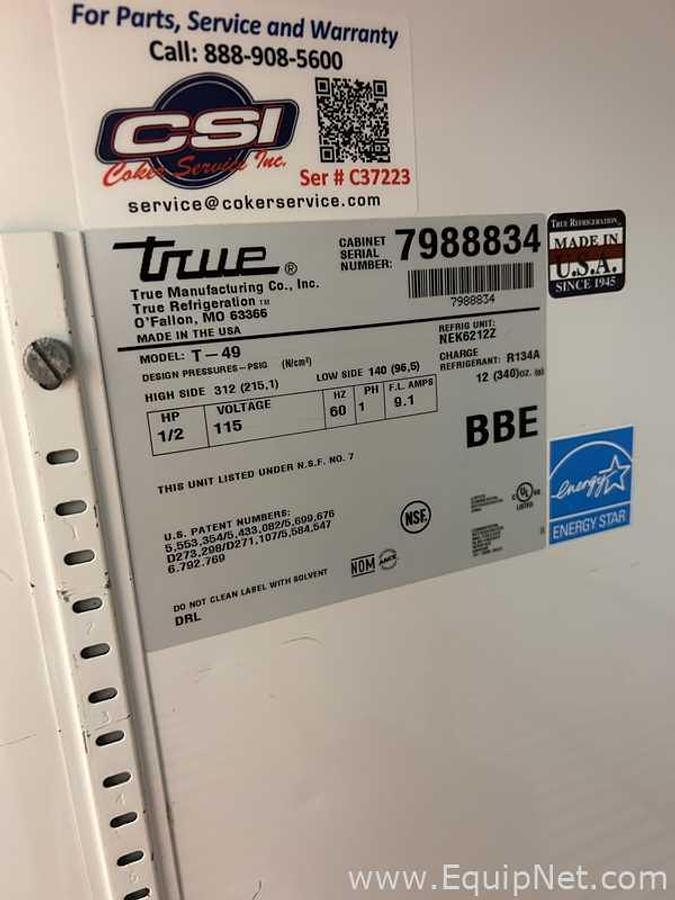 Used True T-49 Two Section Reach In Refrigerator