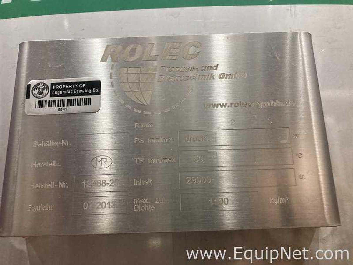 Used 29000 Lt - 247 BBL Rolec Stainless Steel Hot Water Tank