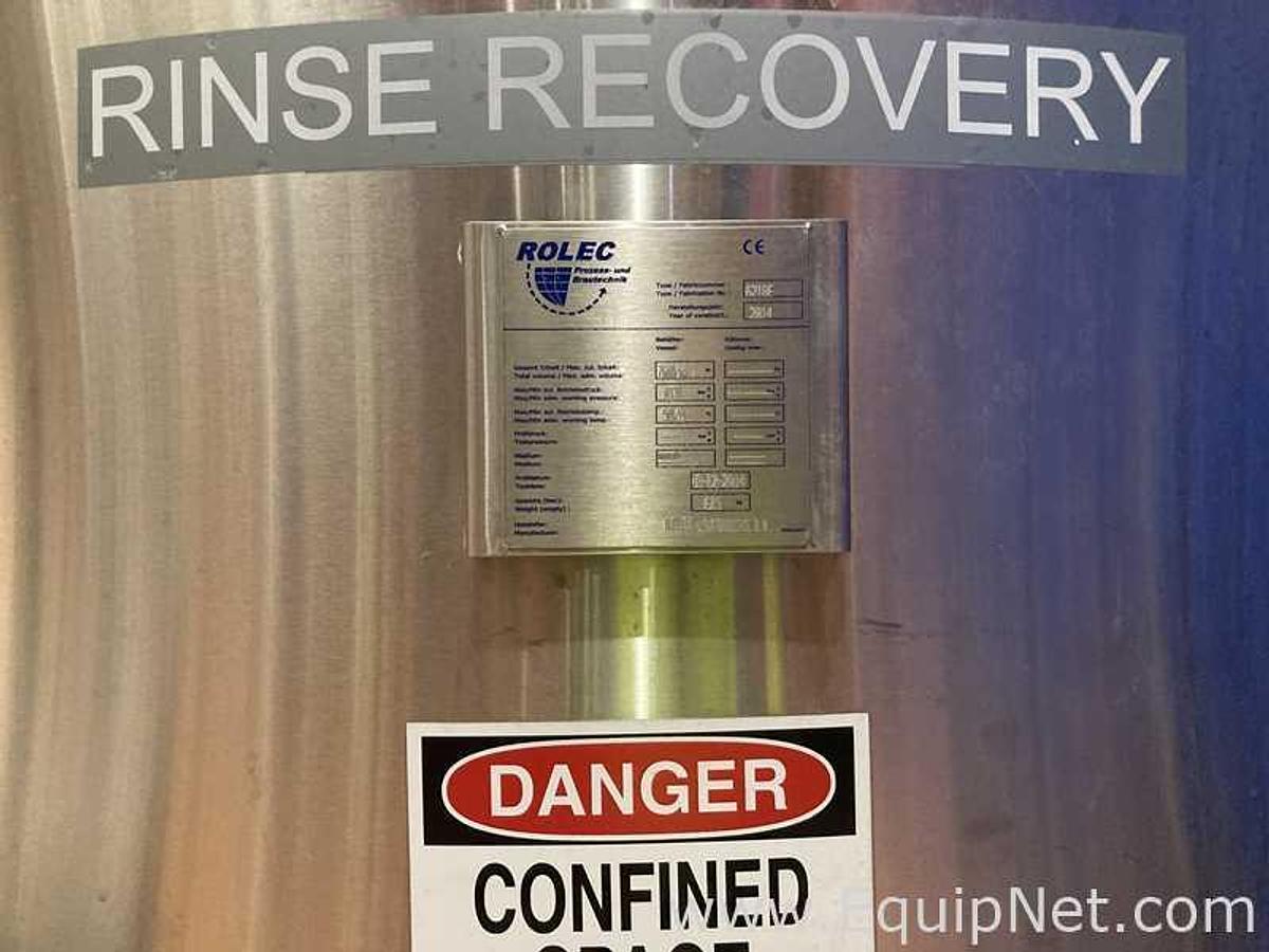 Used 7600 Lt - 64 BBL Rolec Stainless Steel Rinse Recovery Tank