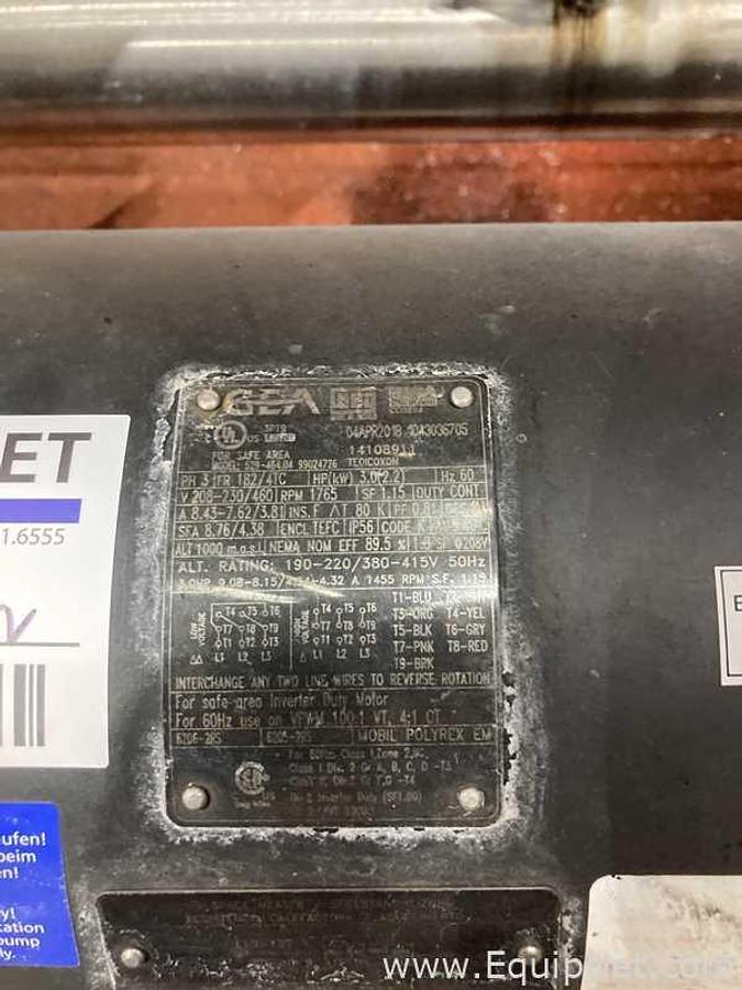 Used GEA Hilge 2.5 X 2.5 Sanitary Stainless Steel Centrifugal Pump 3HP