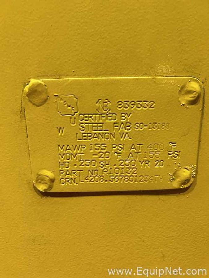 Used Steel Fab Approx 900 Gallon Carbon Steel Receiver Tank