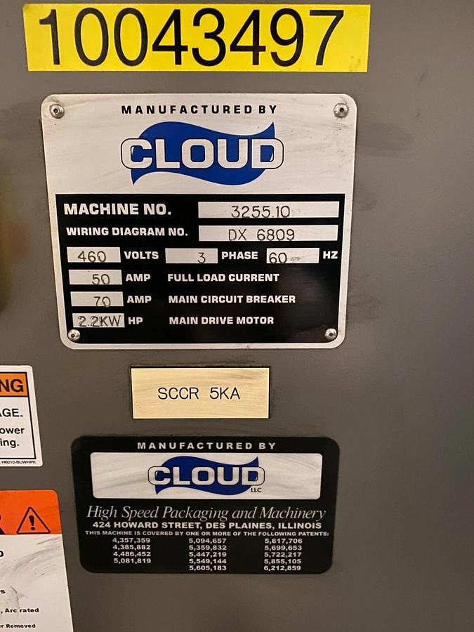 Used CLOUD Performa-Horizontal Form Fill and Seal Pouch Machine