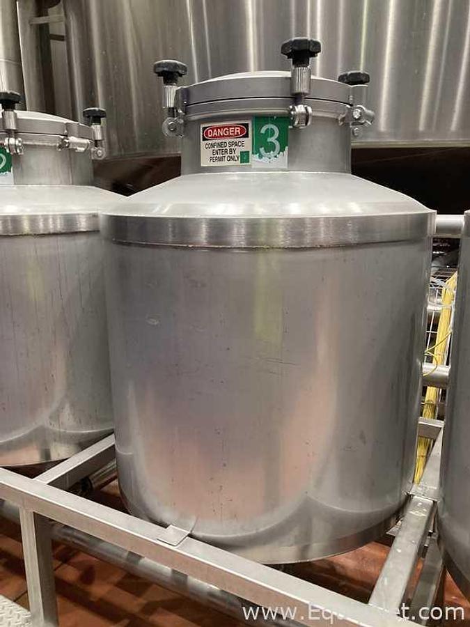 Used 350 Lt - 2.9 BBL Stainless Steel Hop Dosing System Composed Of 6 Tanks