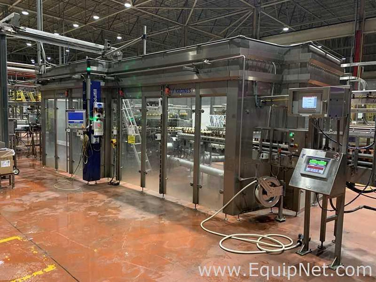 Used Krones Modulfill Bottle Rinser, Filler And Capper