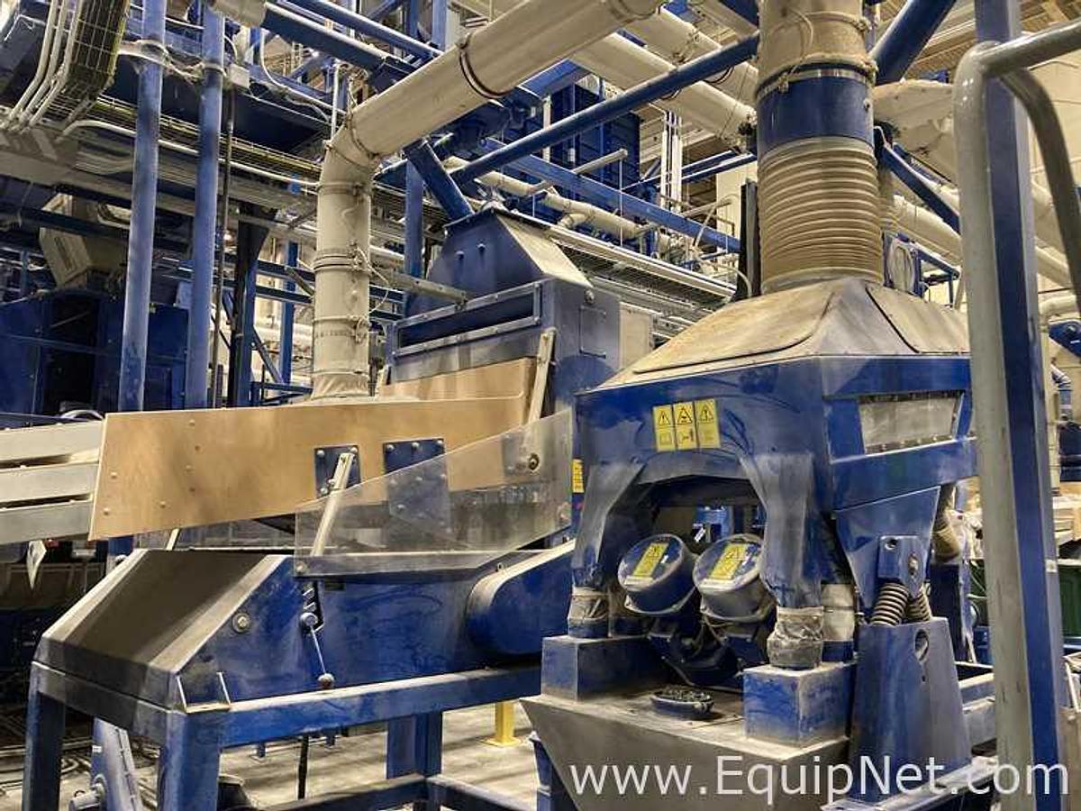 Used Brewery Grain Milling System Including Kunzel Six Roller Mill