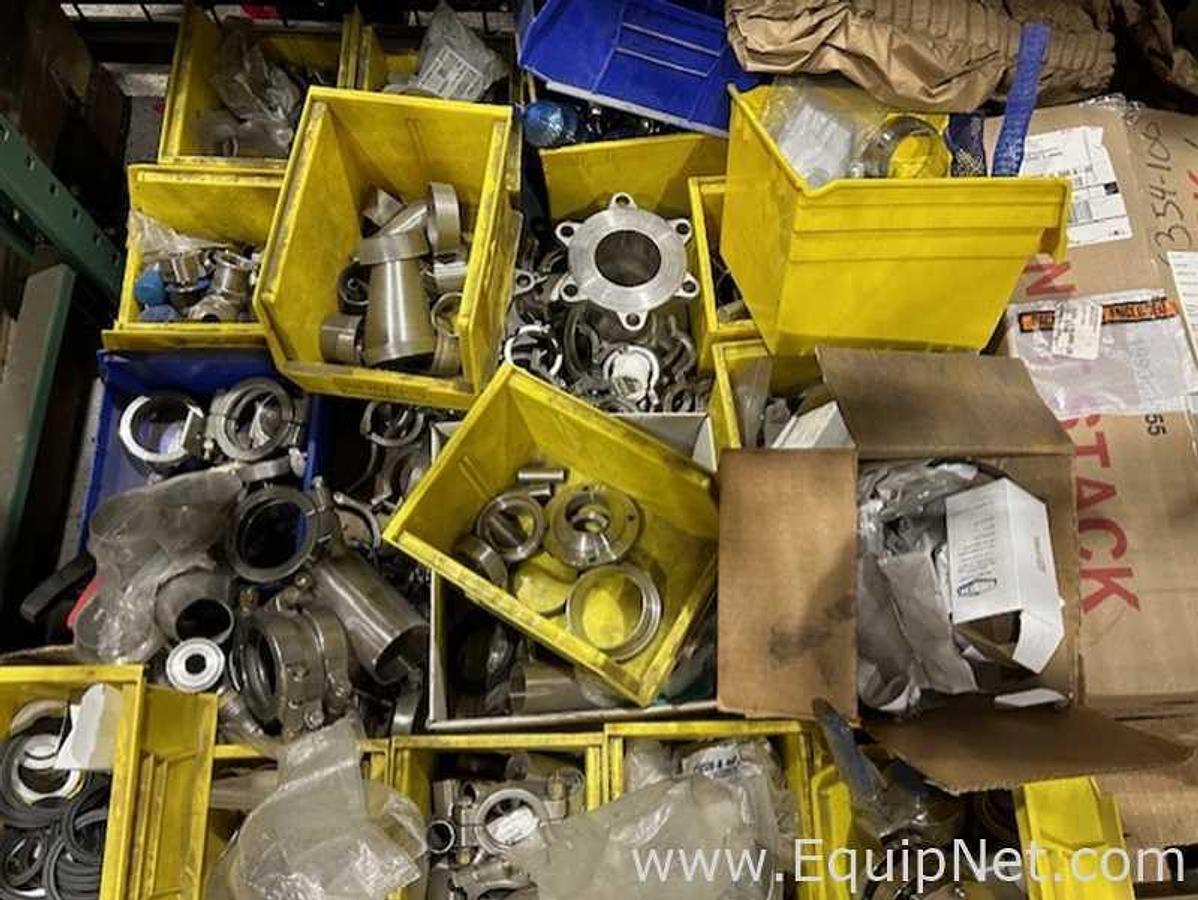 Used Pallet of MRO Parts in Plastic Bins