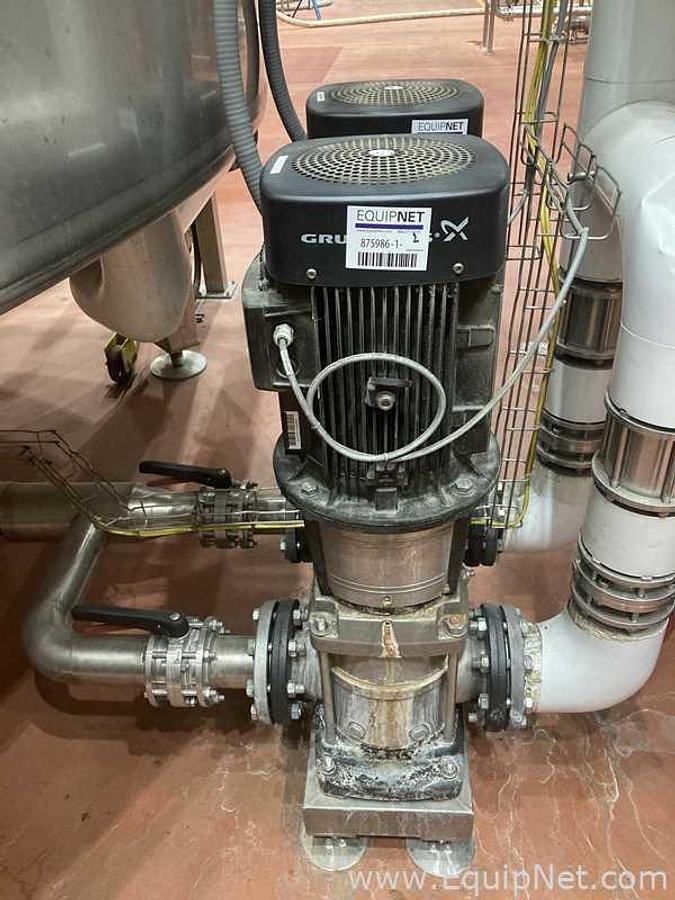 Used Lot Of Four Grundfos Centrifugal Vertical Pumps