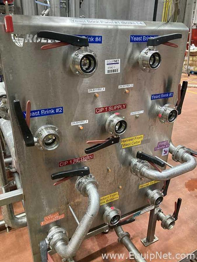 Used Interconnecting Stainless Steel Piping Board