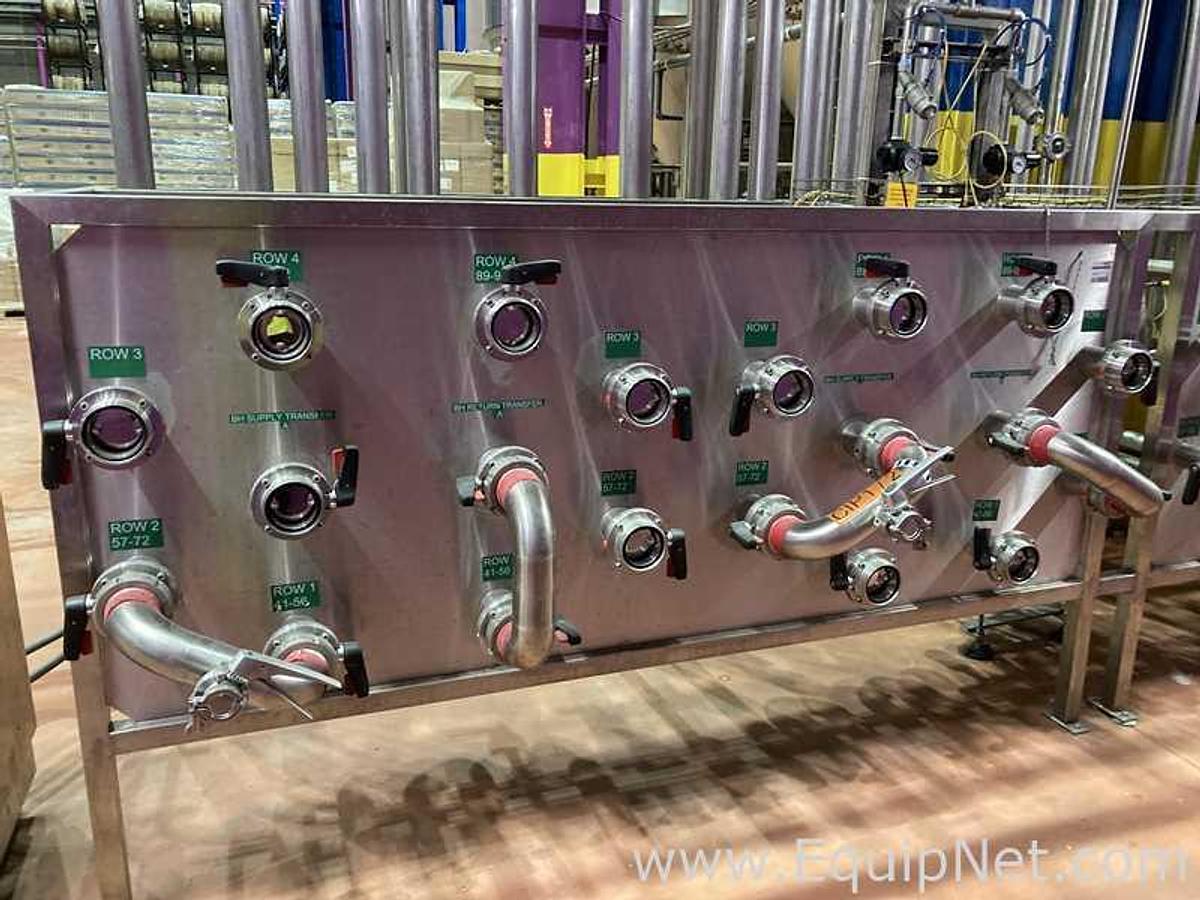 Used One Lot Of Three 8 Foot Stainless Steel Vessel Manifold Panels