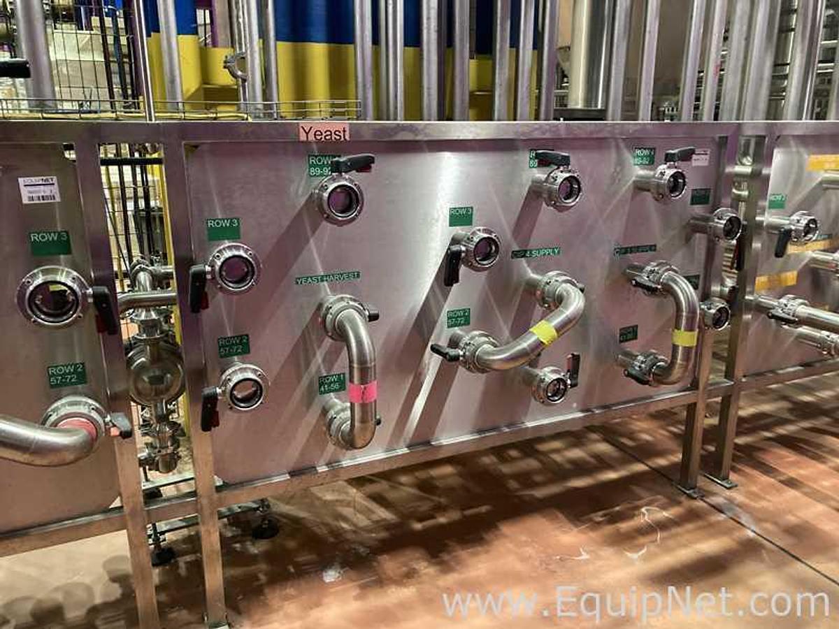 Used One Lot Of Three 8 Foot Stainless Steel Vessel Manifold Panels