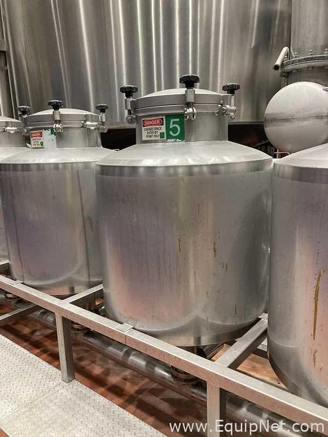 Used 350 Lt - 2.9 BBL Stainless Steel Hop Dosing System Composed Of 6 Tanks