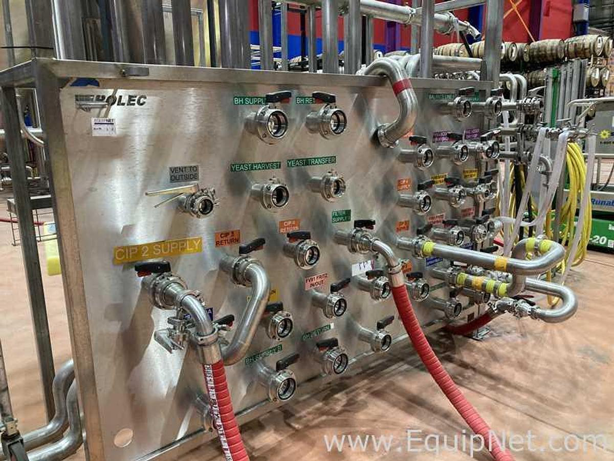 Used One Lot Of Three Rolec 8 Foot Stainless Steel Vessel Manifold Panels