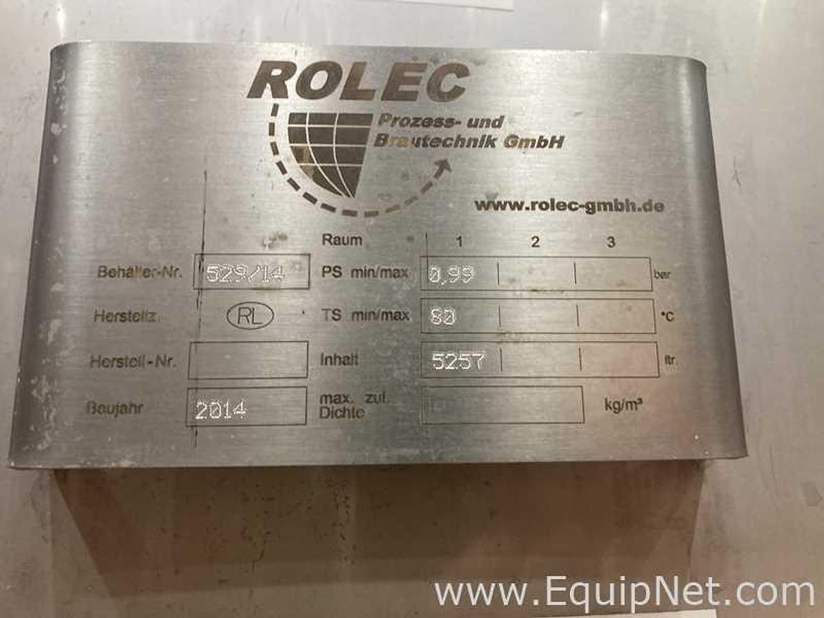 Used 5257 Lt - 44 BBL Rolec Agitated Yeast Storage And Propagation Tank