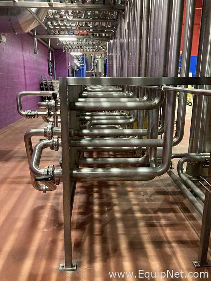 Used One Lot Of Three 8 Foot Stainless Steel Vessel Manifold Panels