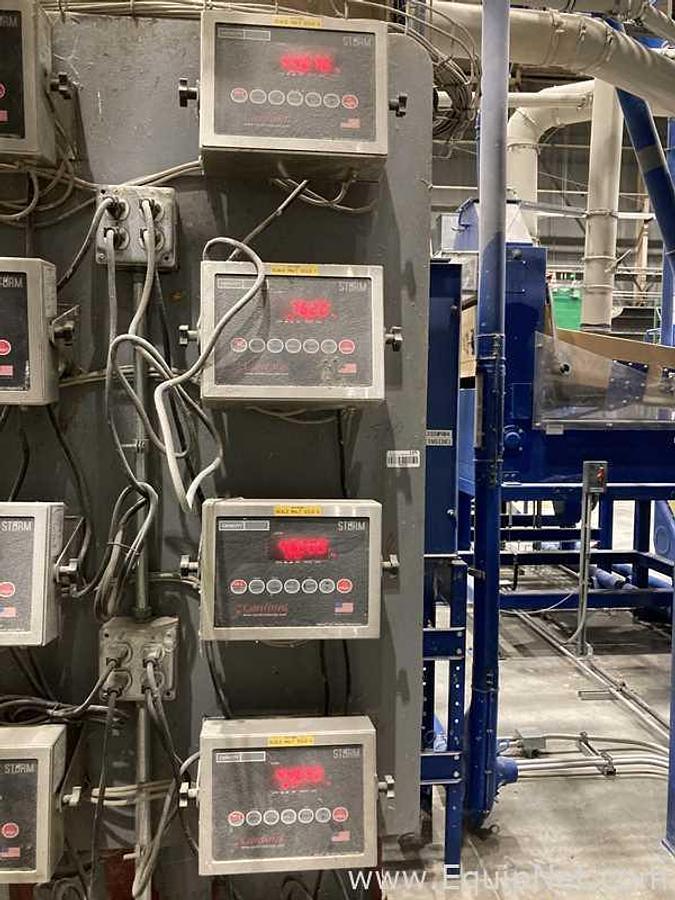 Used Lot Of Two Meridian 3000 Cu. Ft. Grain Silos On Weigh Cells