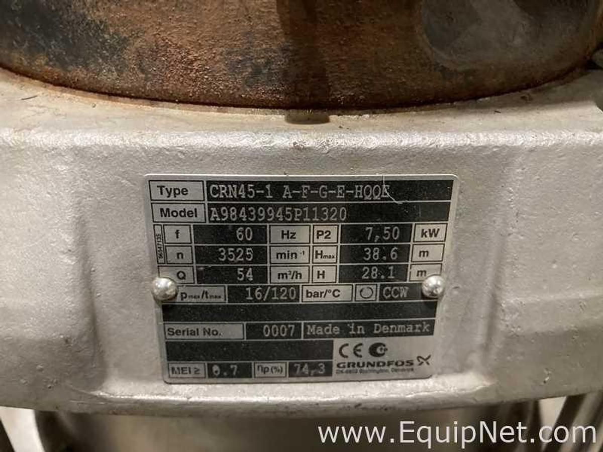 Used Lot Of Three REBUILT Grundfos Pumps Less Motors Type CRN45-1A-F-G-E-H00E Model B98439945P11511