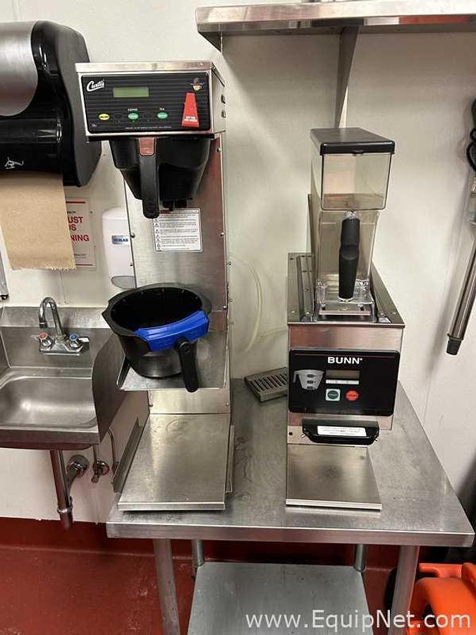 Used Wilbur Curtis CBS63000 Combination Coffee and Tea Brewer Adjustable Shelf and 1 Bunn G9wd-RH Grinder