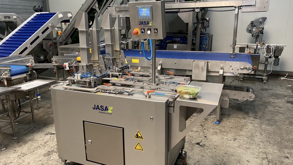 Used Fully automatic twin lane Jasa sleever, brand new