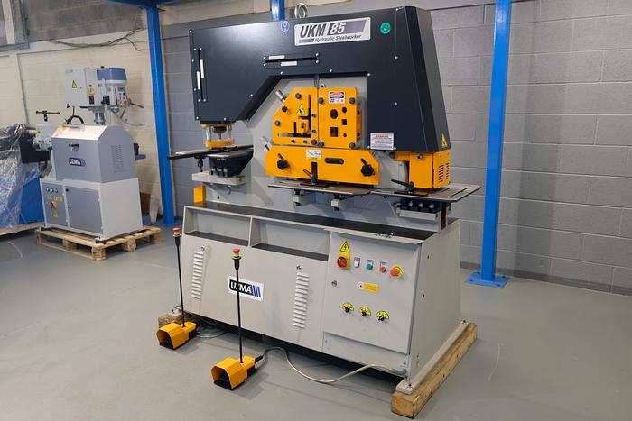 UZMA UKM 85 ton twin cylinder 5 station steelworker 