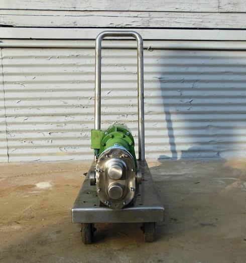 Used Pump, Positive, Waukesha, Mdl 10, S/st, 3/4 HP, 1" #S735573