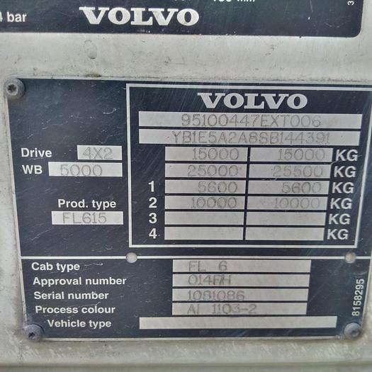 Usado 1995 VOLVO FL615 210 refrigerated