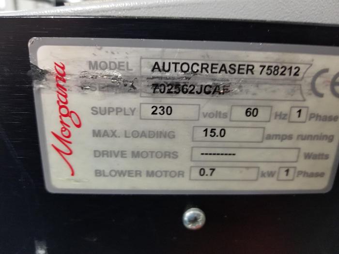 Used Morgana Auto Creaser, Video