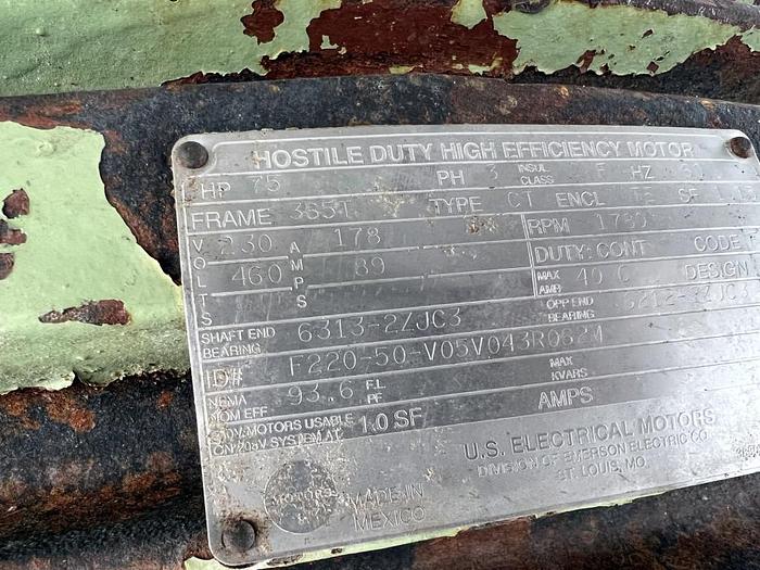 Used 250 CU. FT. RIBBON BLENDER - T316 S/S - 75 HP