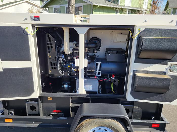 25kva Sound Enclosed Trailer Mounted Generator /New Warranty Tier 4 Final  New