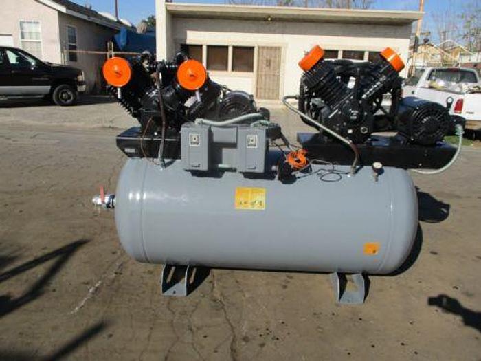 SPEEDAIRE DUPLEX AIR COMPRESSOR (2) 10HP,72CFM, CAST IRON SERIES 5Z405C