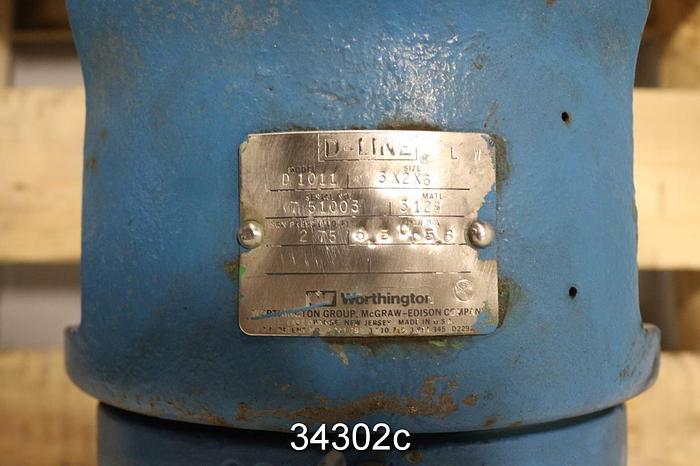 Used Worthington D1011 Pump Power End, 3x2x6 #34302